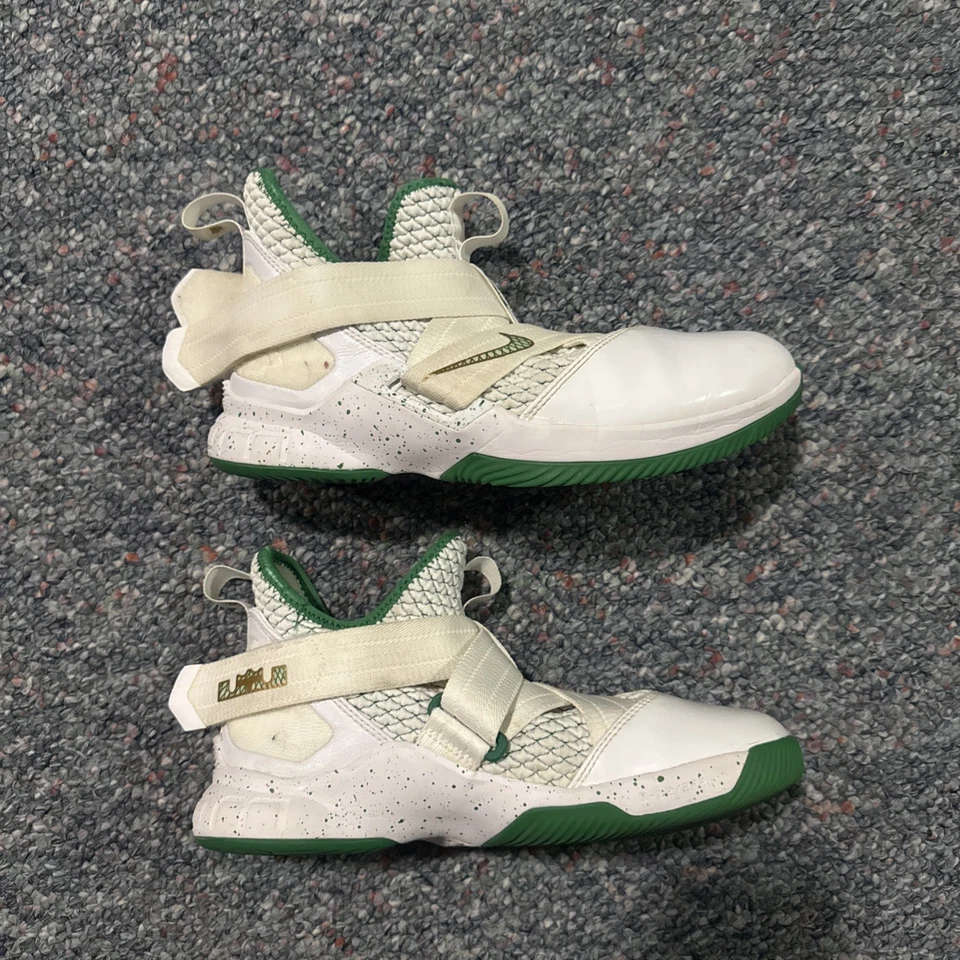 Nike LeBron Zoom Soldier 12 White Green Basketball Sneakers GS Boys 6Y VGUC SVSM - Image 1 of 1