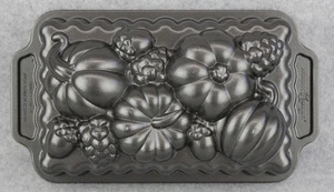 Nordic Ware USA Harvest Bounty Fall Pumpkin Loaf Cake Baking Pan 6 Cups Nonstick - Picture 1 of 10