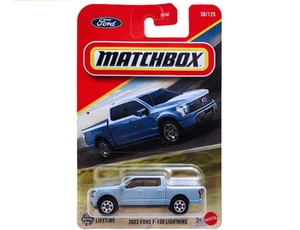 Matchbox 2022 Ford F-150 Lightning Blue #38 Mainline 2025 Case J (auf Lager) Neu - Bild 1 von 2