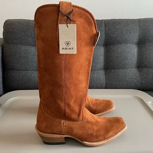 Ariat Memphis Western Boots Suede Brown Women’s Size 9.5 New - Picture 1 of 8