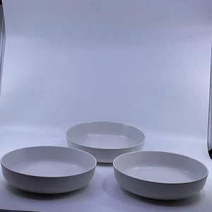 "Juego de 3 cuencos de pasta blancos mate Wren de 8 1/8"" para caja y barril" - Imagen 1 de 8