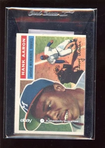1956 Topps Baseball Card #31 Hank Aaron White Back EXMT OC - Picture 1 of 2