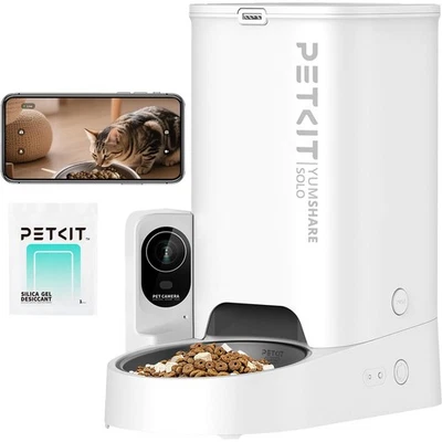 Automatic Cat Feeder with Camera, 1080P HD Video with Night Vision, 2.4G WiFi... - Image 1 of 4