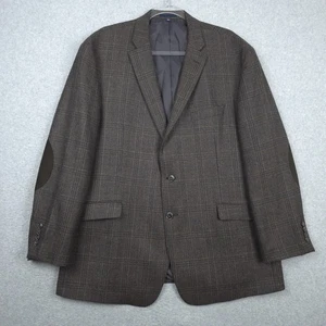 Jos A Bank Sport Mantel Herren 46R braun kariert Wolle Ellenbogen Patch Jacke Preppy Herbst - Bild 1 von 14