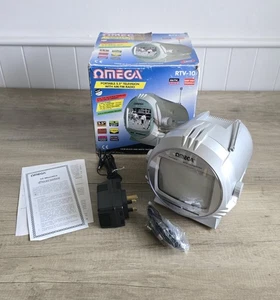 Omego Retro vintage TV B&W + AM/FM Radio 14cm Working  - Picture 1 of 9