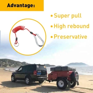 Trailer Breakaway 6' Cable Coiled Cables Safety For Fits RV Emergency Brand new - Picture 1 of 12