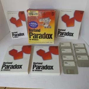 Borland Paradox 5.0 Special Upgrade Relational Database Windows Manuals Disks - Picture 1 of 11