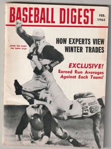 February 1965 Baseball Digest---Mays--DiMaggio--Mantle - Picture 1 of 2