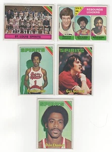 Lote de 5 cartas Topps Spirits 1975-76 con Lewis Chaney Barnes DE COLECCIÓN ESTRELLA EX-NM LOL1 - Imagen 1 de 2