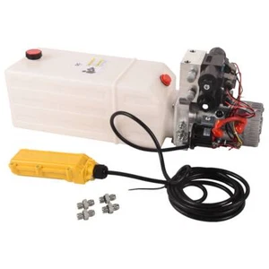 8 Quart 2 Gallon Hydraulic Power Unit Pump Double Acting Solenoid Dump Trailer - Picture 1 of 9
