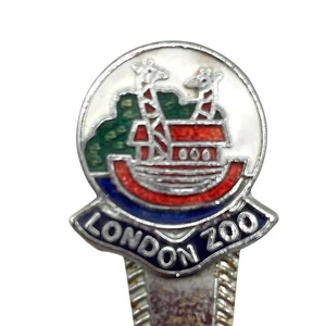 London Zoo Souvenir Collectible Silver-Plated Teaspoon With Giraffe & Ark Design - Picture 1 of 4