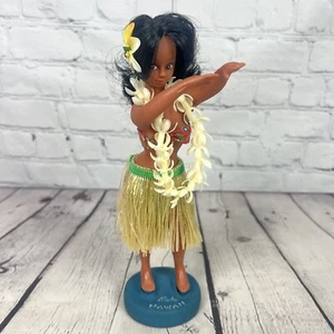 Vintage 1970s Hawaiian Hula Girl Doll Busty Dancer Figure Tiki Made Hong Kong  - Bild 1 von 12