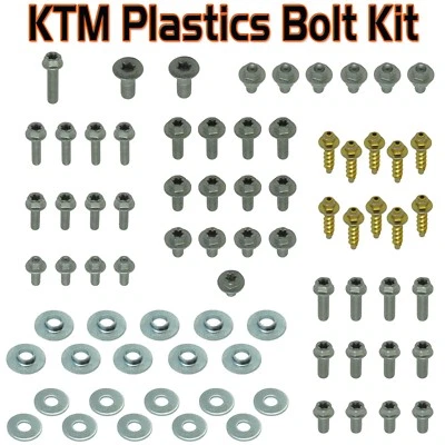 Kit de pernos de plástico para cubiertas de guardabarros KTM MX SX EXC MXC 125 144 250 300 350 450 Foto 1 de 4