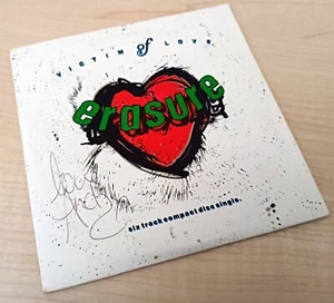 ERASURE - VICTIM OF LOVE - SIGNED BY ANDY BELL - RARE UK 6 TRACK CD SINGLE - Picture 1 of 3