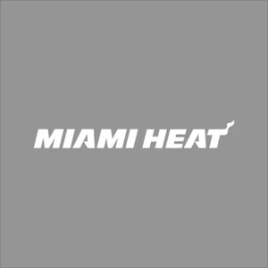 Miami Heat #4 NBA Team Logo 1 Color Vinyl Decal Window Wall Car - Picture 1 of 7