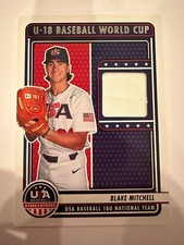 2023 Panini Stars & Stripes USA Baseball Blake Mitchell White Relic #U18-BM
