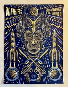 *Póster de Foo Fighters - Englewood, CO 8/16/15 AP de Todd Slater*S/N #73/100* - Imagen 1 de 3