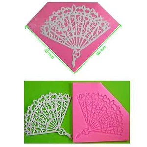 Molde de silicona de encaje vintage elegante para ventilador de mano de Fairie Blessings - Imagen 1 de 6