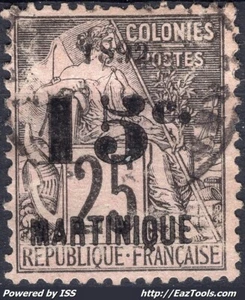 MARTINIQUE ALPHEE DUBOIS N° 30 AVEC OBLITERATION - Picture 1 of 2