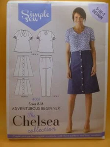 SIMPLE SEW #031 5-IN-1 CHELSEA BLUSEN+RÖCKE+HOSE SCHNITTMUSTER GR. 8-18 - Bild 1 von 2