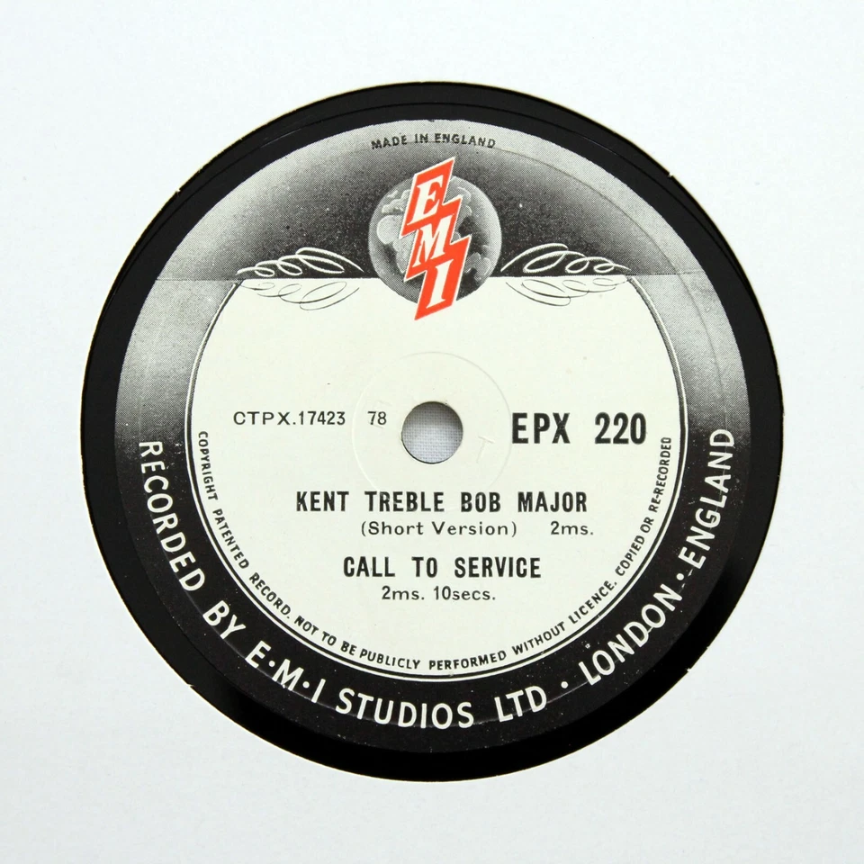 EMI SOUND EFFECTS LIBRARY "Kent Treble Bob Major" (E+) 12" EPX-220 [78 RPM] - Image 1 of 1