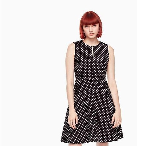 abito kate spade diamond jacquard linea a nero taglia 4