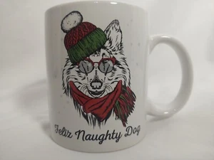 Feliz Naughty Dog Keramik Weihnachten Husky Alaskan Malamute Kaffeebecher Teetasse  - Bild 1 von 6