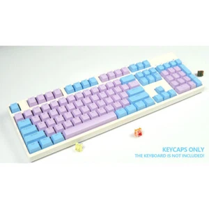 Keycaps Set Purple White Doubleshot Shine Through OEM for Mechancial Keyboards - Picture 1 of 10