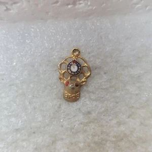 Vintage BPOE Elche Uhr Logo Emblem goldfarben Clutch Rückseite Rubin Augen Anstecknadel - Bild 1 von 4