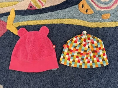 Lote Sombreros Bebé Zutano 24 Meses Rosa Vellón Difuso Orejas de Oso Colorido Cuadros Foto 1 de 4