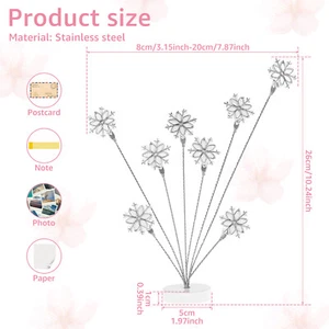 Snowflake Tree Gift Card Holder Photo Tree Holder Clip 8 Branch Picture LiTHT - Picture 1 of 11