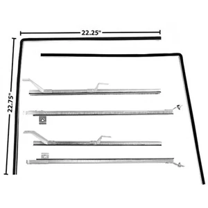 1966~1977 Bronco Door Window Glass Run Channel & Window Guide 6 PCS Set Dii - Bild 1 von 6