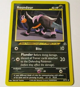 Houndour 39/75 Uncommon Neo Discovery Pokemon Card WOTC LP - Picture 1 of 1