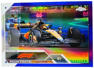 2023 Topps Chrome Formula 1 #113 Oscar Piastri RC Rookie Purple Refractor /399 - Picture 1 of 2