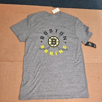 Boston Bruins NHL Camiseta Manga Corta Pequeña Gris NUEVA Crew Hockey S6b Foto 1 de 4