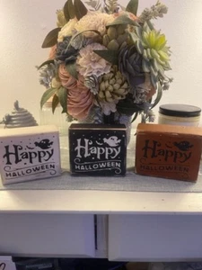 FARMHOUSE,HOME DECOR,HANDPAINTED,RUSTIC- HAPPY HALLOWEEN - HALLOWEEN SIGN - Picture 1 of 4