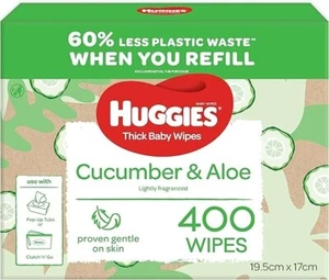 Huggies Thick Baby Wipes Cucumber and Aloe 400 Count With Free shipping - Picture 1 of 5