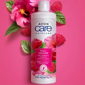 AVON FULL VOLUME RASPBERRY EXTRACT & HIBISCUS SCENT 2 IN 1 SHAMPOO & CONDITIONER - Picture 1 of 1