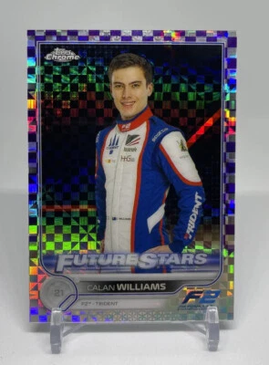 Calan Williams 2022 Topps Chrome F1 Portrait PURPLE CHECKER REFRACTOR /199 - Image 1 of 2