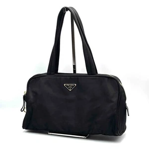 PRADA Handbag tote Bag Tessuto Nylon Black Authentic - Picture 1 of 24