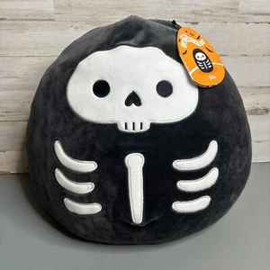 Squishmallows Stix Black White Skeleton 12” Inch Plush Toy Squishmallow NWT NEW - Picture 1 of 3