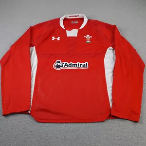 Wales Mens Rugby Shirt XL Red 2011 Jersey Top Under Armour Adult Long - Picture 1 of 12