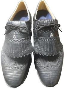 Normad Golfschuhe England Wingtip Brogue schwarz Herren Größe 7 Aqua Schuhe - Bild 1 von 12