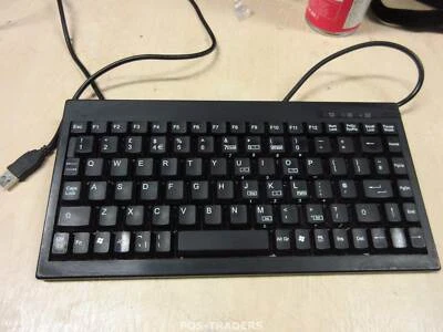 SOLIDTEK ACK-595U UK QWERTY USB Wired Compact Mini Keyboard Tastatur POS Black - Bild 1 von 2