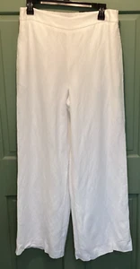 Nine West Women's Linen Blend Pants Size 8 Lined Wide-Leg Minimalistic Career - Picture 1 of 8