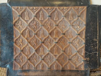Renaissance Leather Chair Upholstery Piece - Image 1 of 4