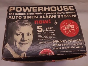 1970 Mickey Mantle Fedtro Powerhouse Deluxe Auto Alarm System - Works - Picture 1 of 18