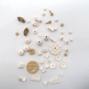 LEGO Building Block Lot #2 White Tan Beige - Picture 1 of 10