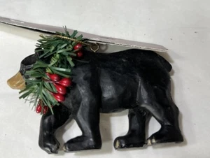 Resin Black Bear Christmas Ornament - Picture 1 of 3