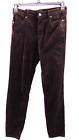 NEW Well Worn Women's High-Rise Luxe Velvet Stretch Skinny Jeans Size 4 Purple